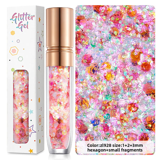 Shimmering sequin facial eyeshadow