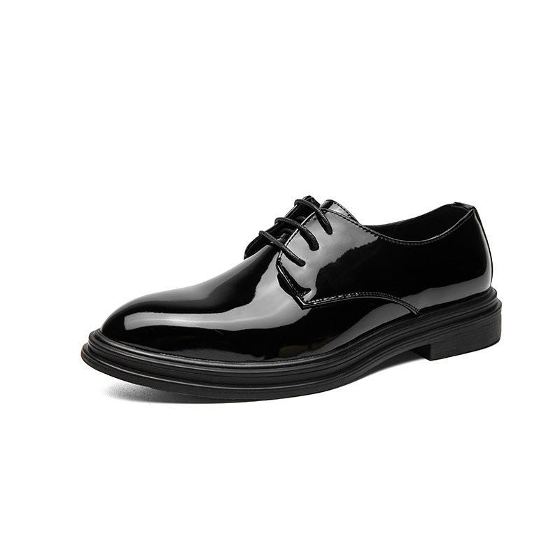 Shining Point Toe Leather Shoes
