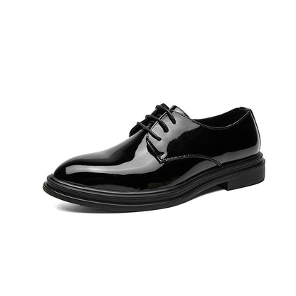 Shining Point Toe Leather Shoes