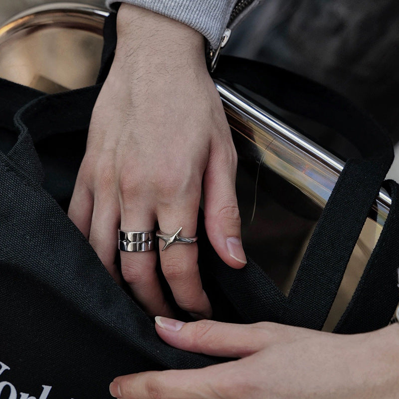 Shining Star Titanium Steel Stackable Ring