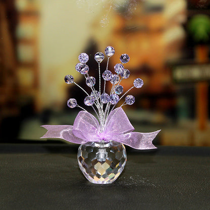 Shiny Crystal Apple Car Decor