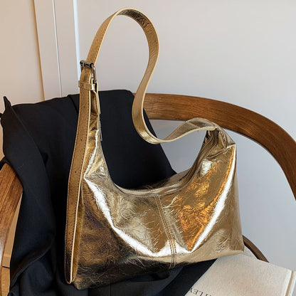 Shiny Dumpling Shoulder Bag