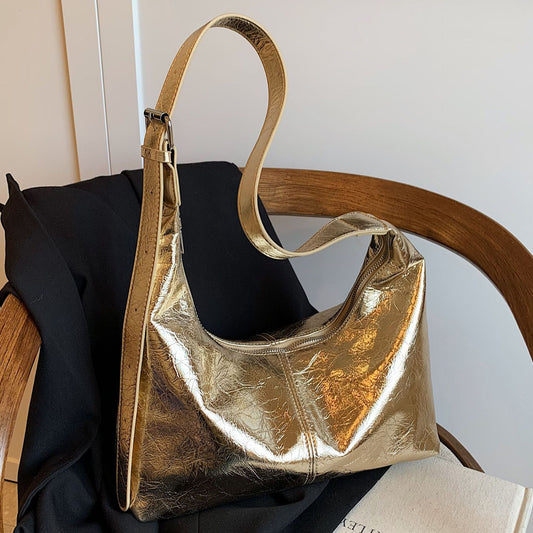 Shiny Dumpling Shoulder Bag