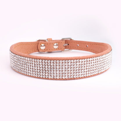 Shiny Rhinestone Adjustable Pet Collar