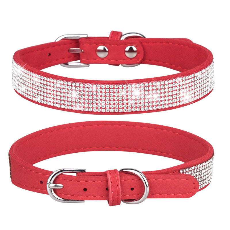 Shiny Rhinestone Adjustable Pet Collar