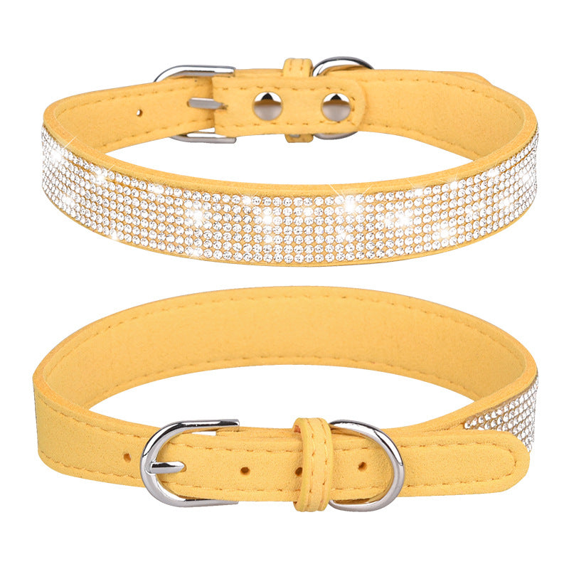 Shiny Rhinestone Adjustable Pet Collar