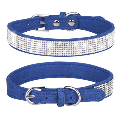 Shiny Rhinestone Adjustable Pet Collar