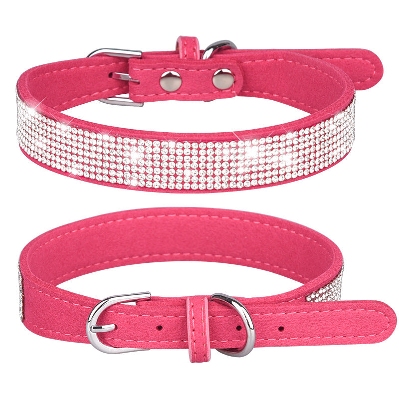 Shiny Rhinestone Adjustable Pet Collar