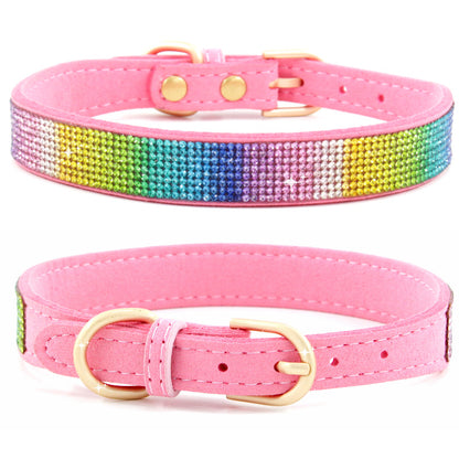 Shiny Rhinestone Adjustable Pet Collar