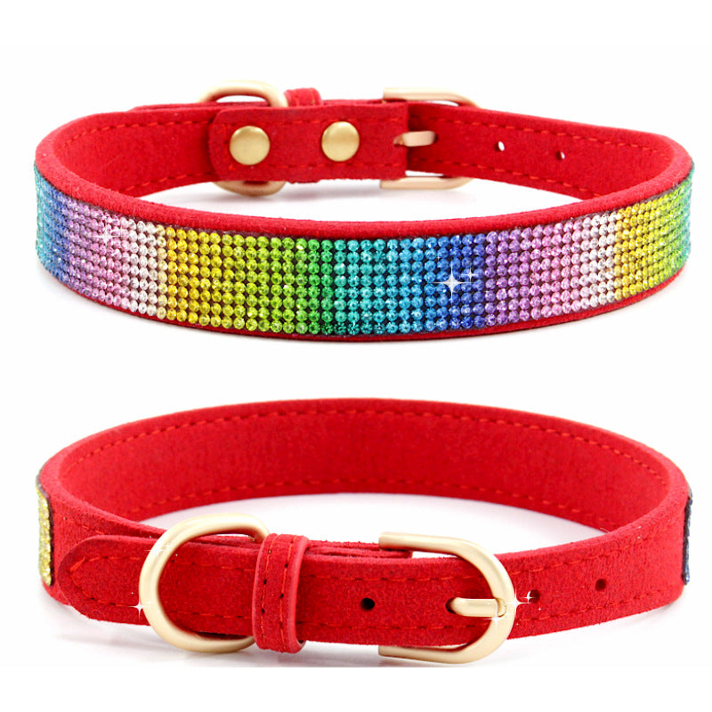 Shiny Rhinestone Adjustable Pet Collar