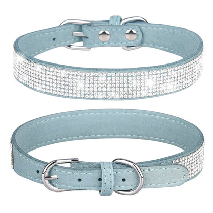Shiny Rhinestone Adjustable Pet Collar