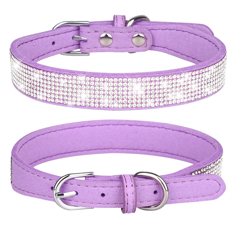 Shiny Rhinestone Adjustable Pet Collar
