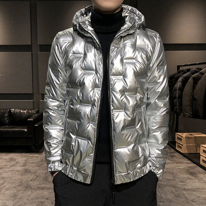 Shiny winter suit for men