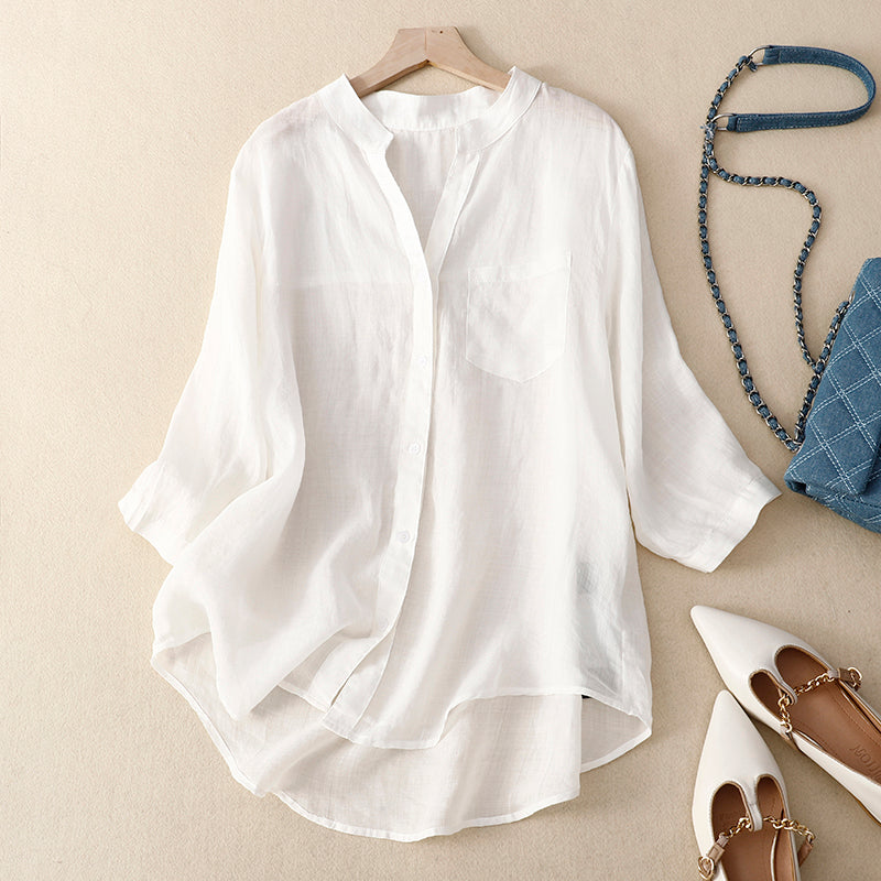 Shirt top wide-leg pants