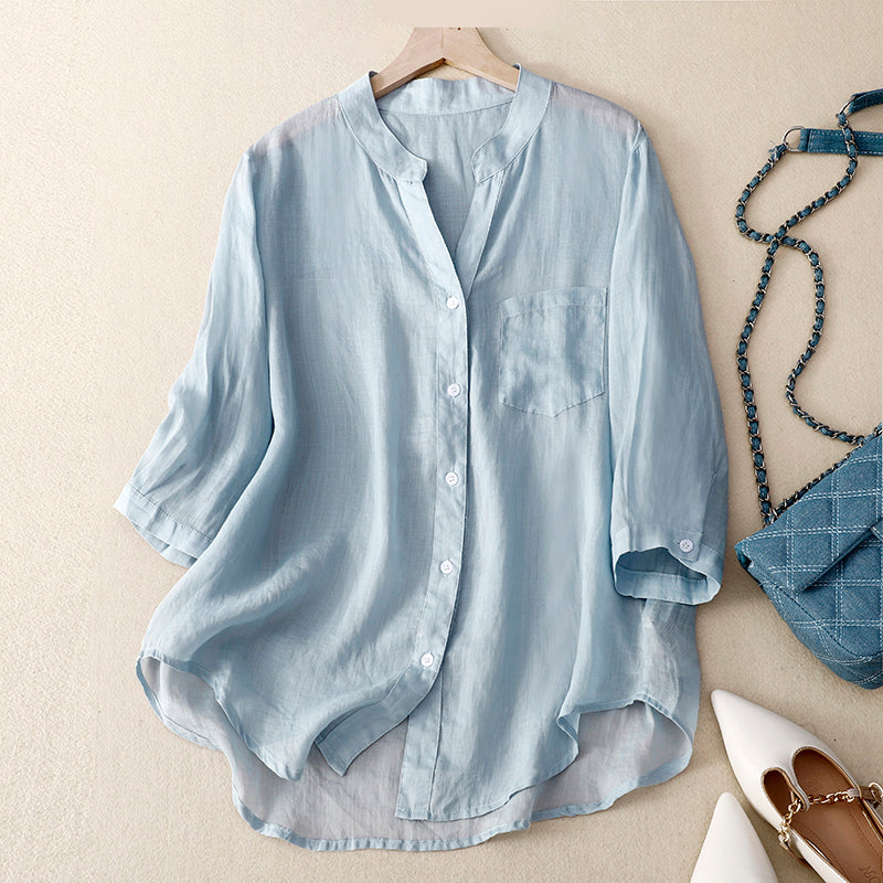Shirt top wide-leg pants