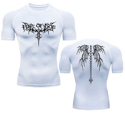 Shirt with anime print and quick-drying t-shirt