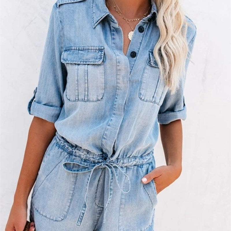 Shirt with long sleeves and one-piece pants set