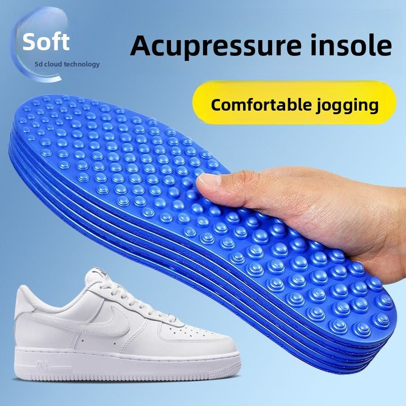 Shock-absorbing massage insole