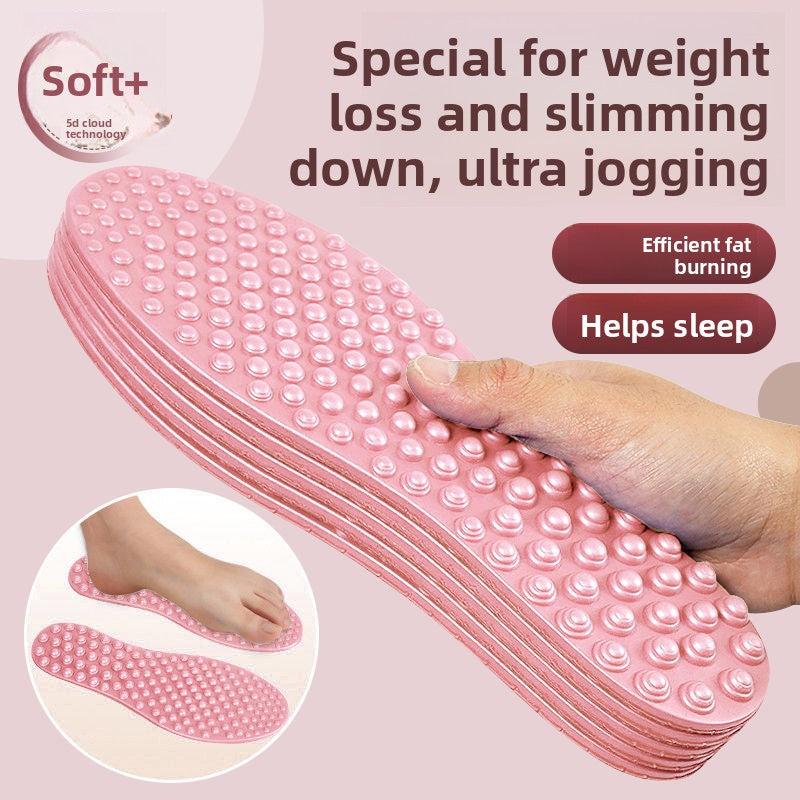 Shock-absorbing massage insole