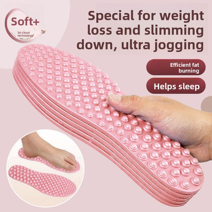 Shock-absorbing massage insole