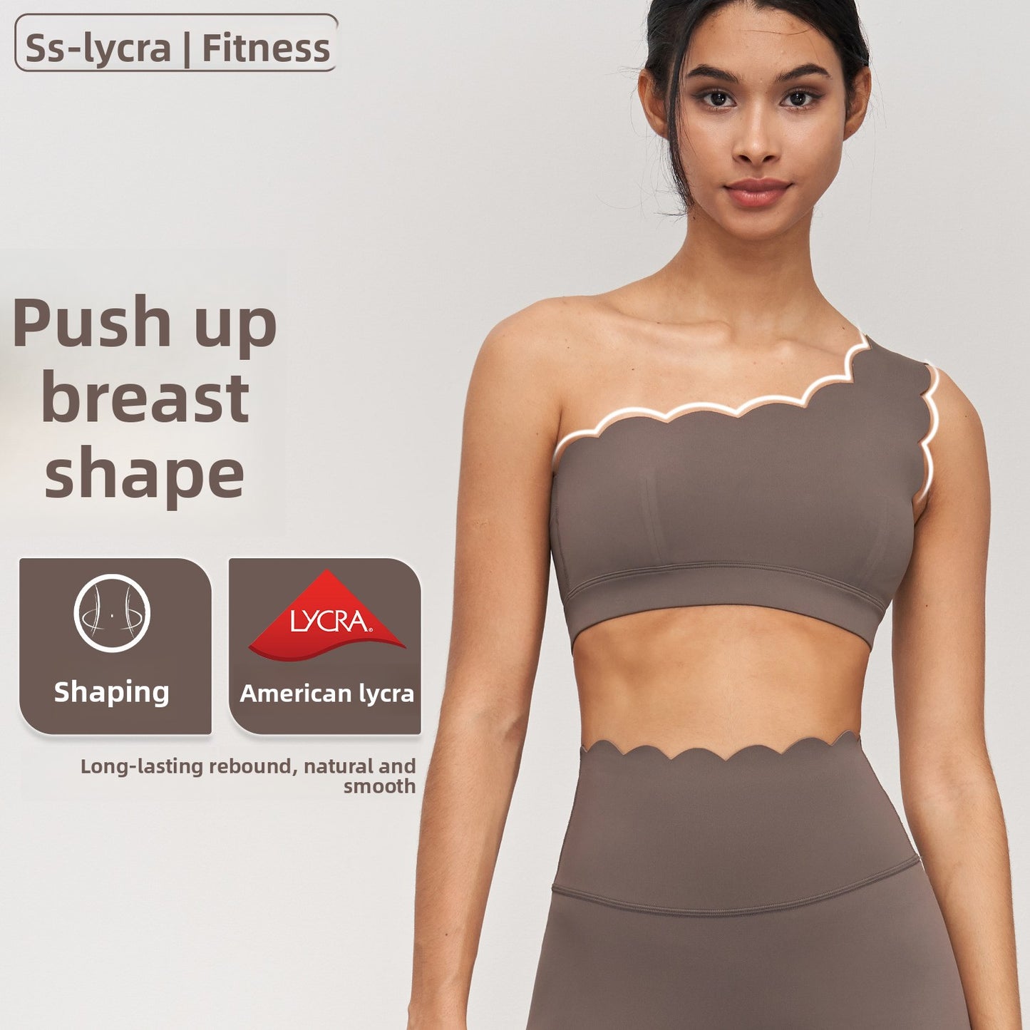 shockproof push up yoga bra hem widened beauty back