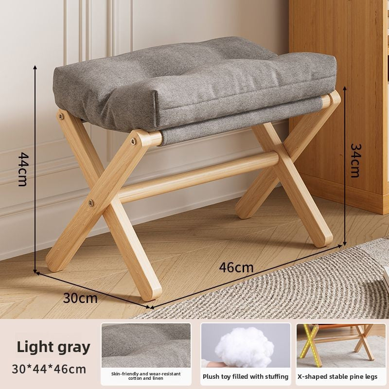 Shoe-changing stool, footrest chair