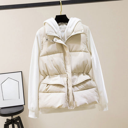 Short cotton vest jacket for women