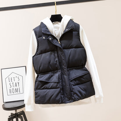 Short cotton vest jacket for women
