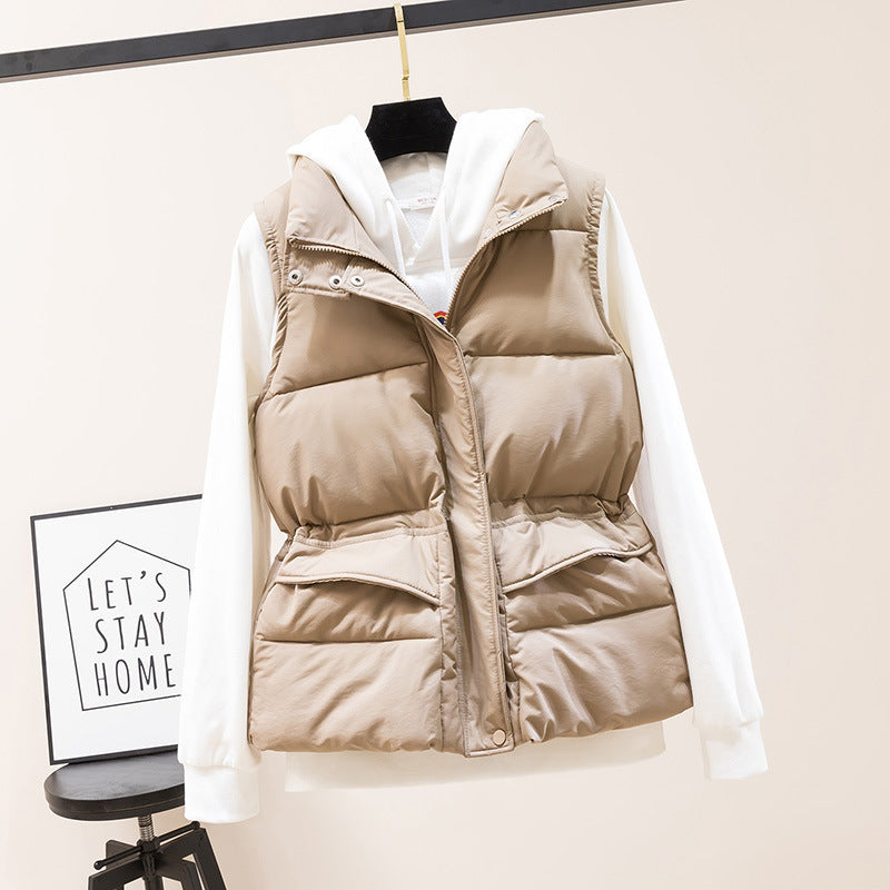 Short cotton vest jacket for women