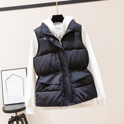 Short cotton vest jacket for women