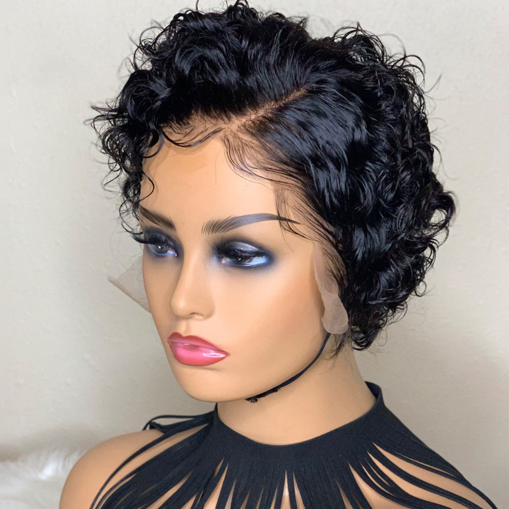 Short Curly Human Hair Wig Deep Wave