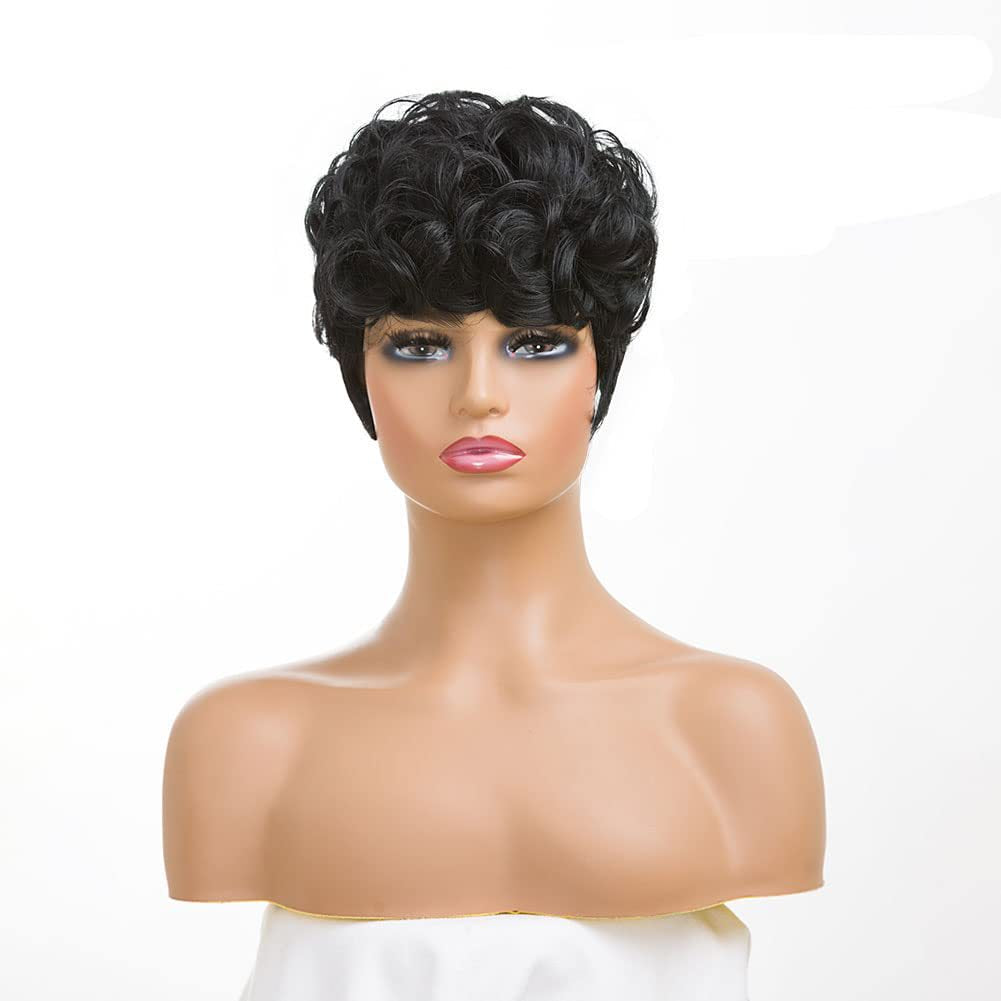 Short Curly Pixie Wig for Women