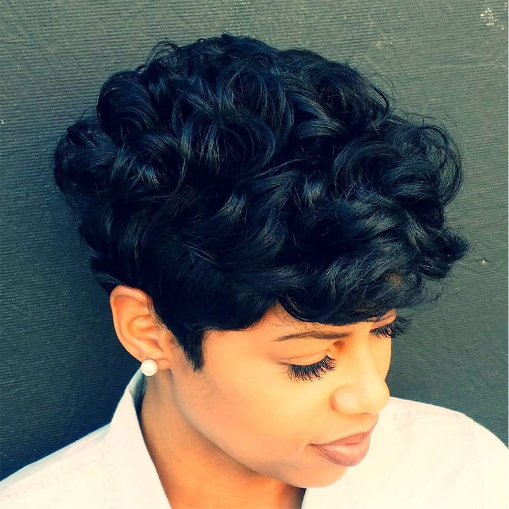 Short Curly Pixie Wig for Women