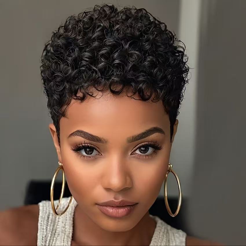 Short Curly Synthetic Hair Wig