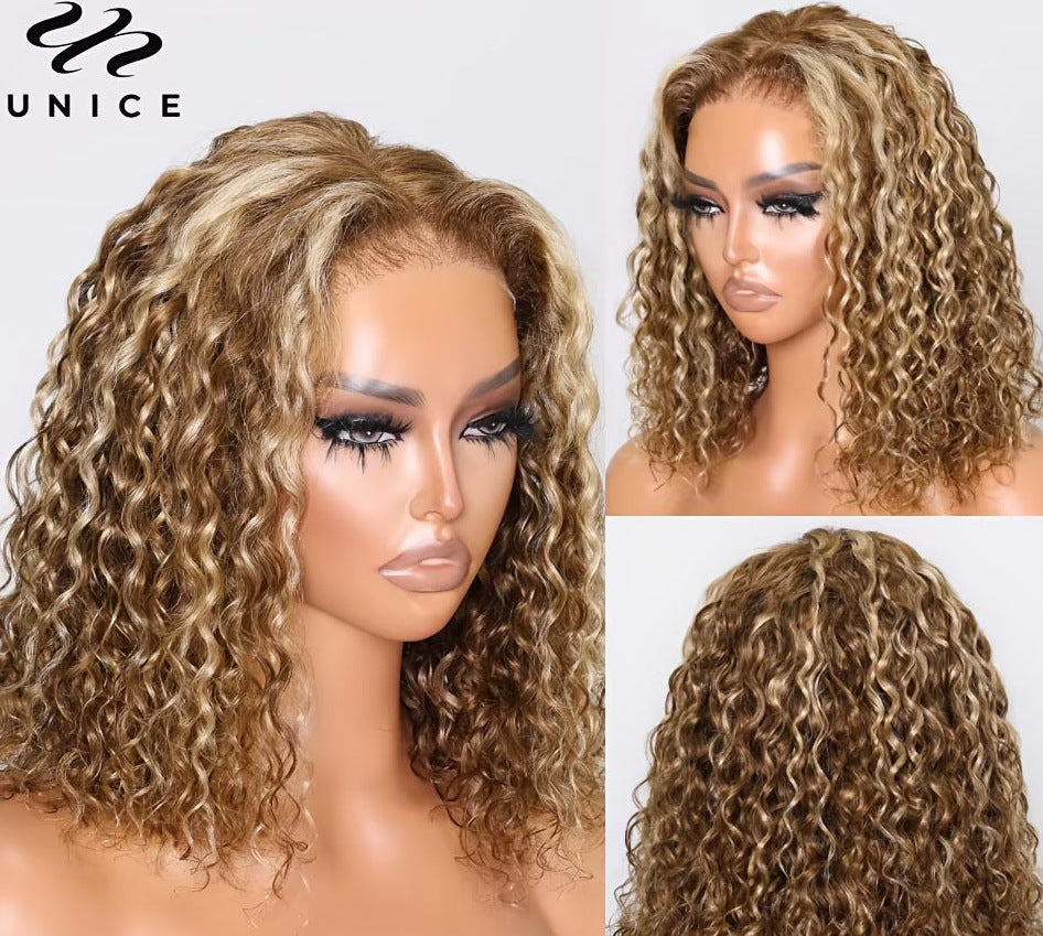 Short Curly Synthetic Lace Front Wig