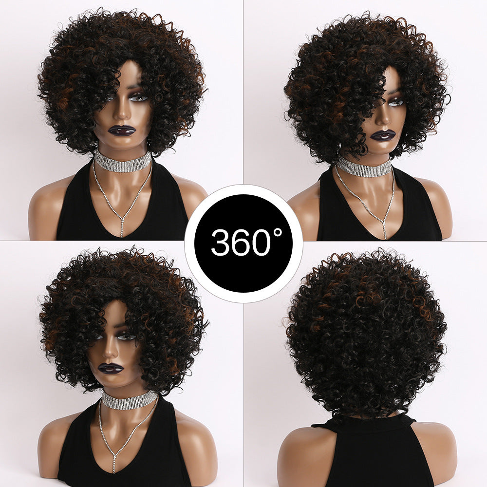 Short Curly Synthetic Wig with Elastic Net