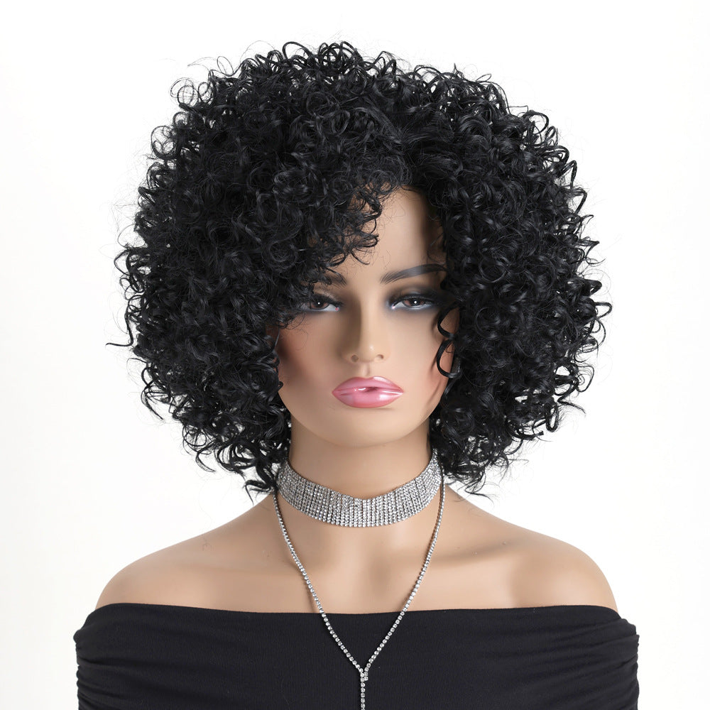 Short Curly Synthetic Wig with Elastic Net