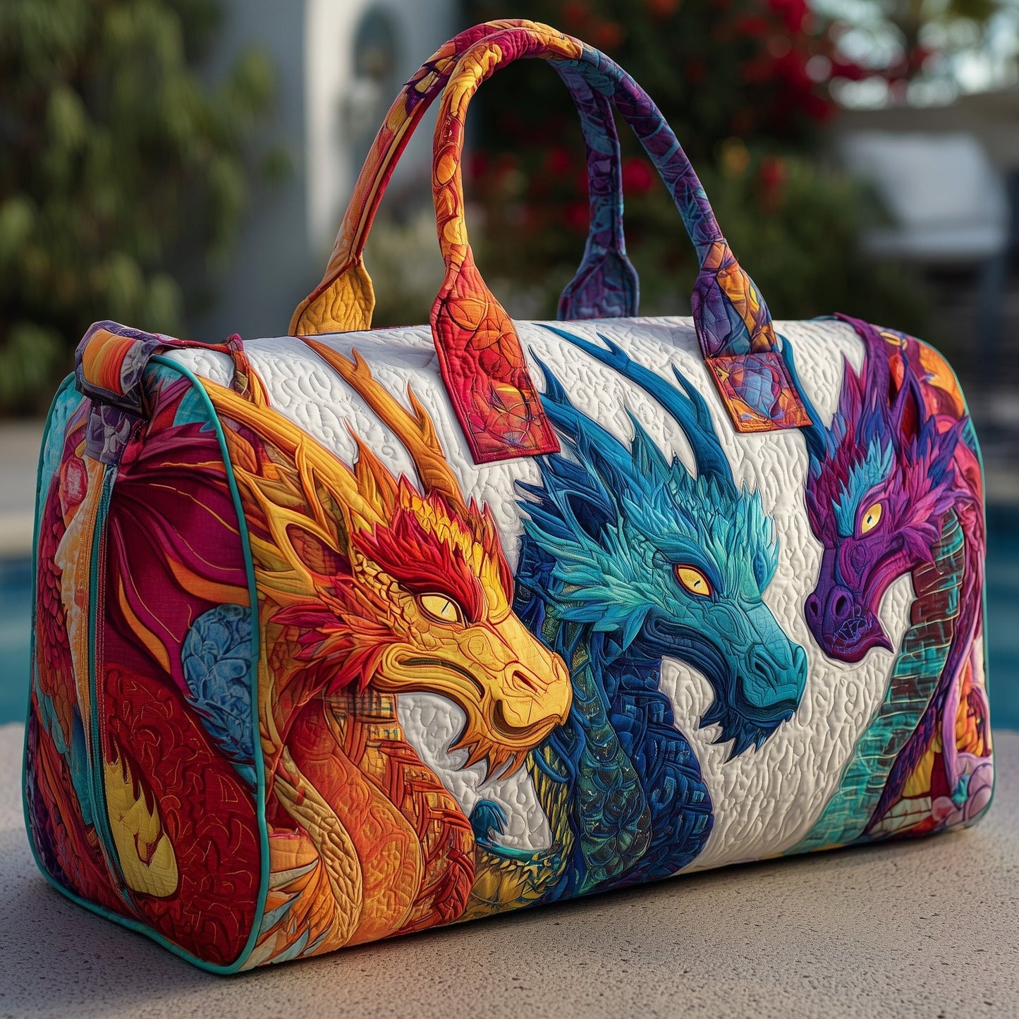 Short-distance hand-held embroidered travel bag with multi-functional fitness bag for sports activities