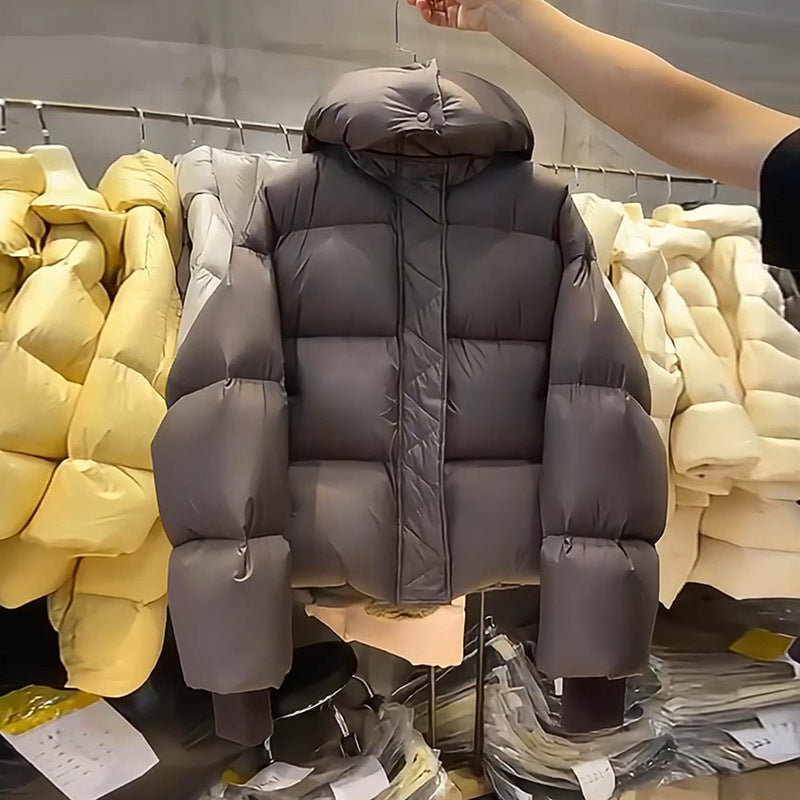 Short Hooded Puffer Down Jacket for Women