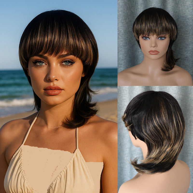 Short Human Hair Pixiecut Wig