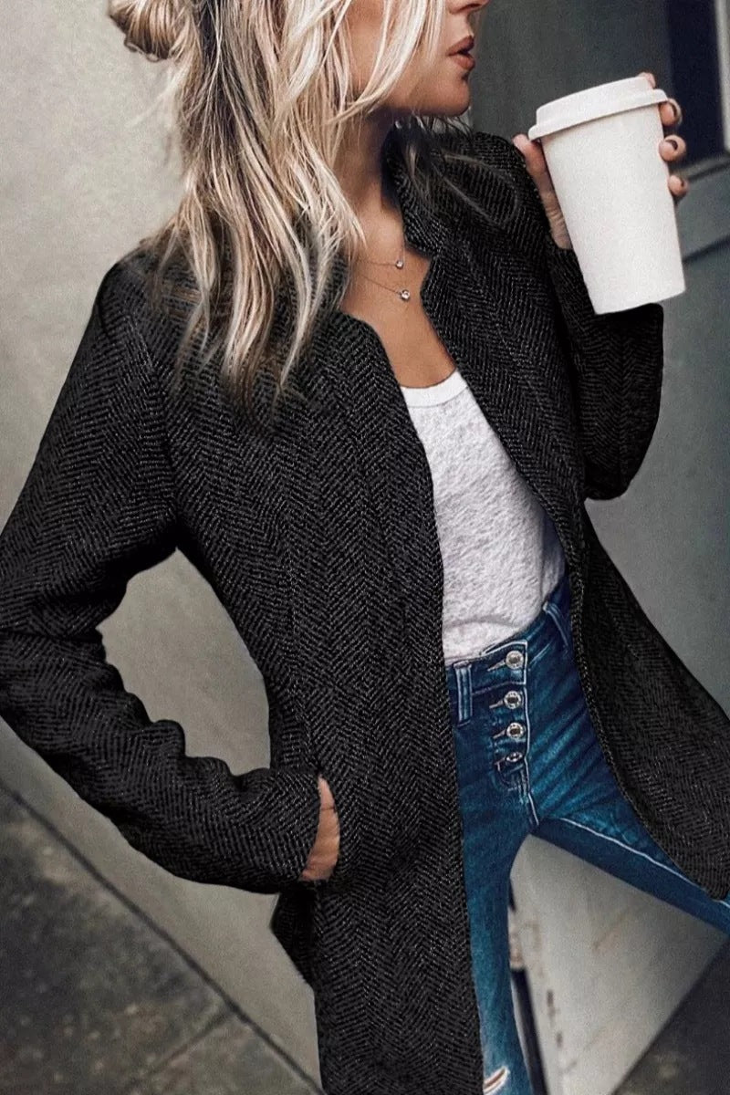 Short Lined Woolen Coat