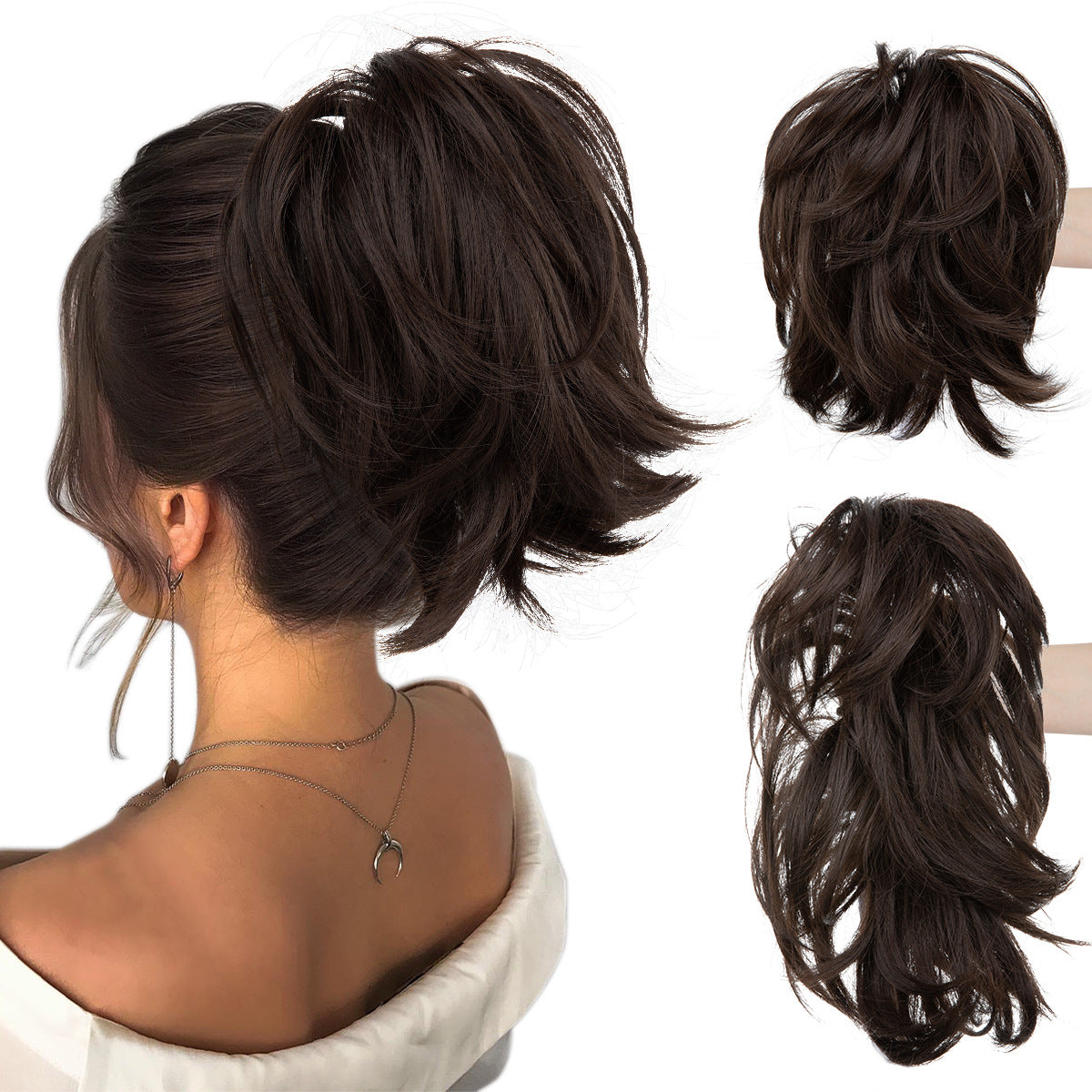 Short ponytail hairpiece