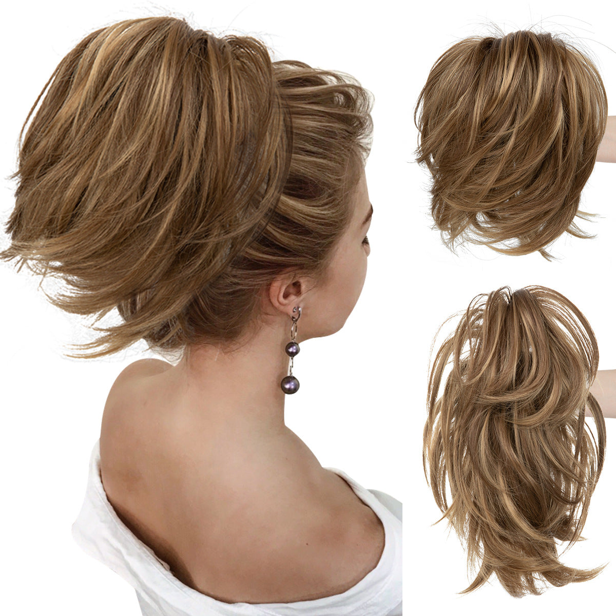 Short ponytail hairpiece
