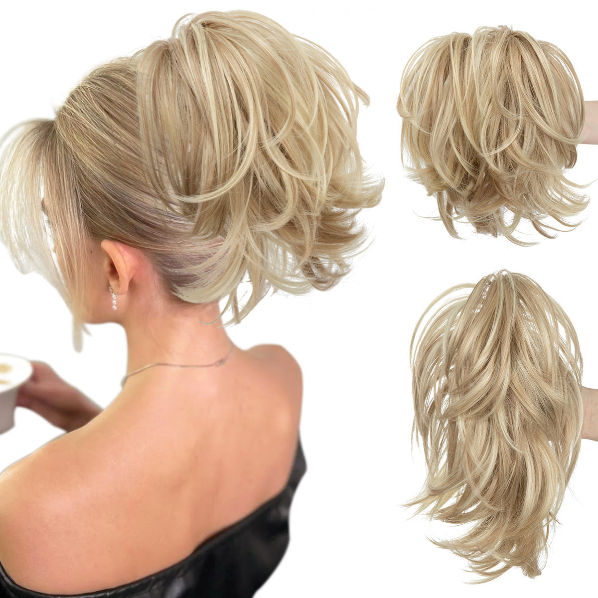Short ponytail hairpiece