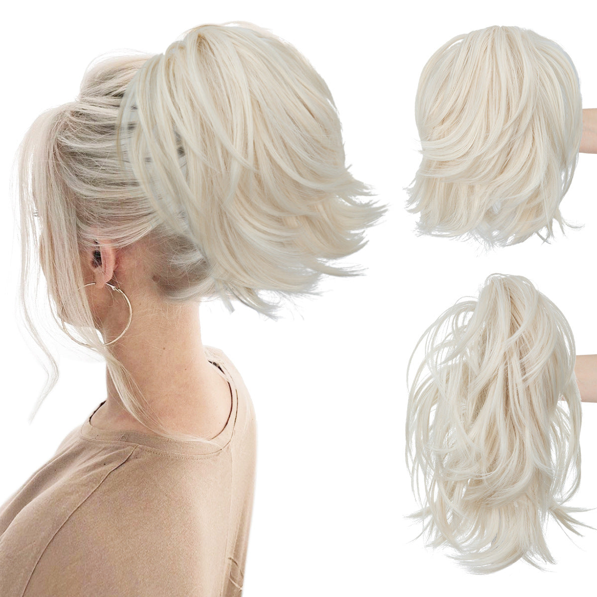 Short ponytail hairpiece