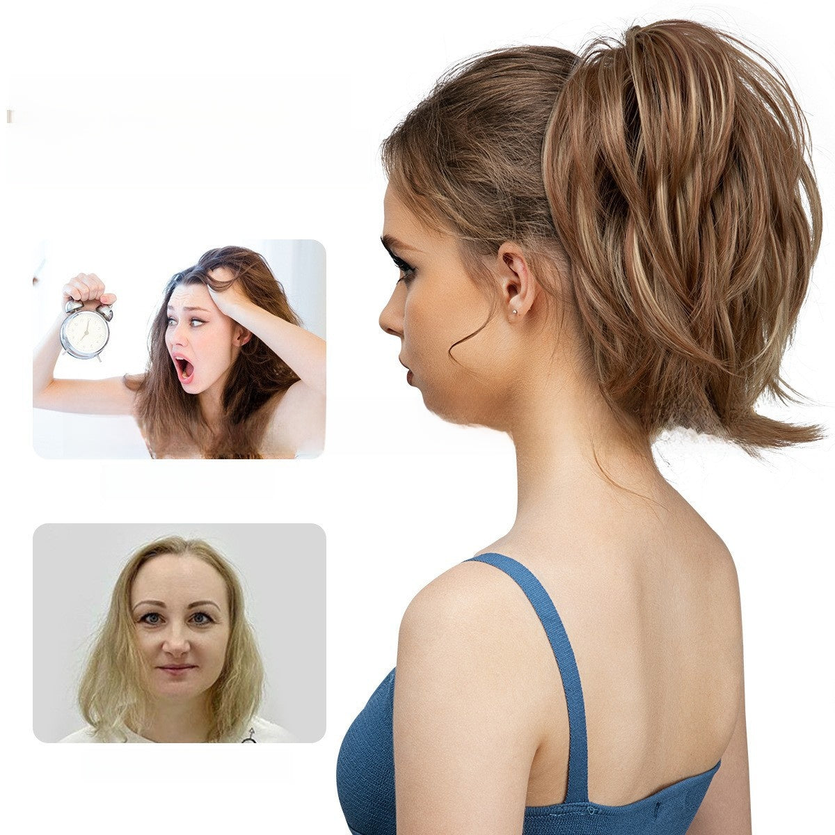 Short ponytail hairpiece