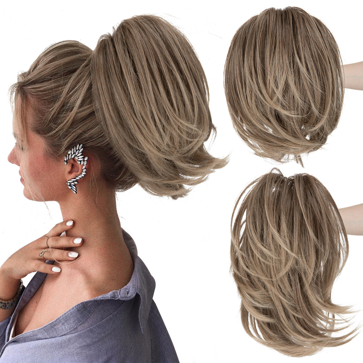 Short ponytail hairpiece