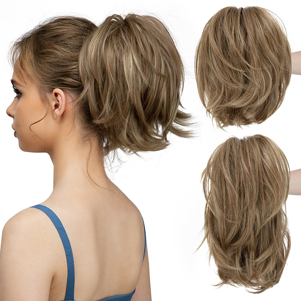 Short ponytail hairpiece