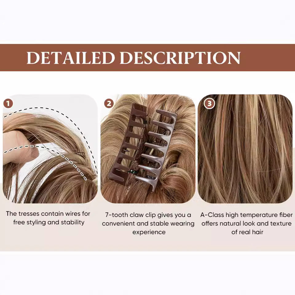 Short ponytail hairpiece