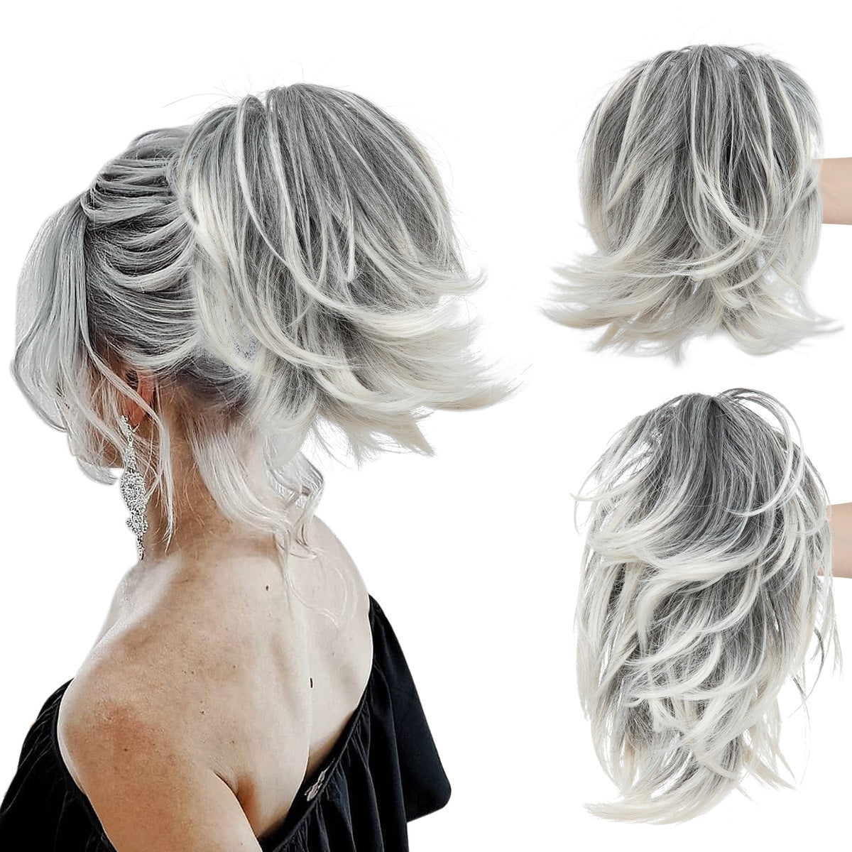 Short ponytail hairpiece